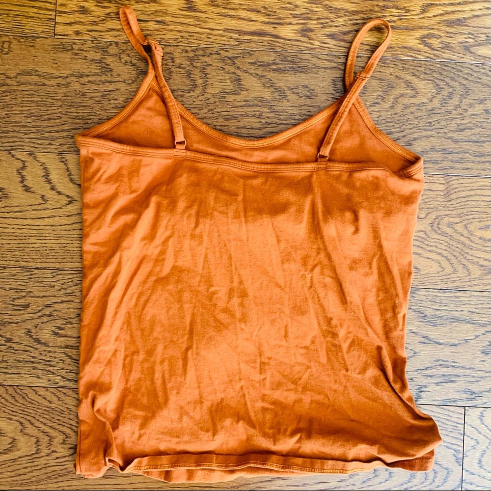 Orange Aerie cami tank with built in bra